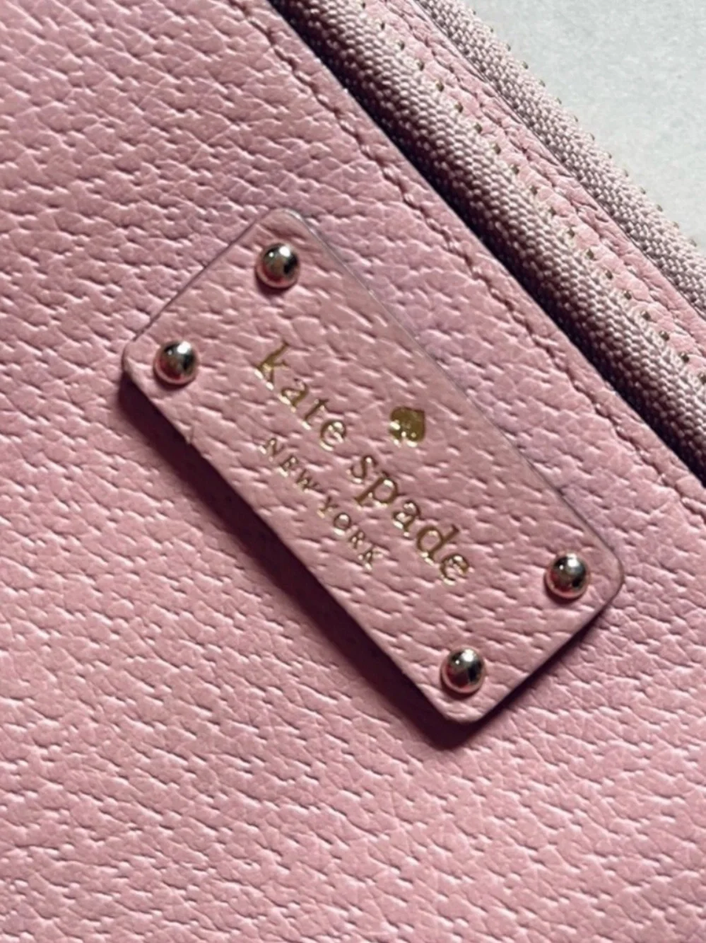 Kate Spade Pink Bonnet Annita Grove Street Leather Wallet In Pink